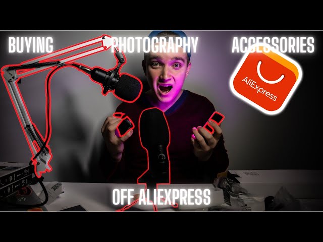 Photographer buying photography accessories off AliExpress