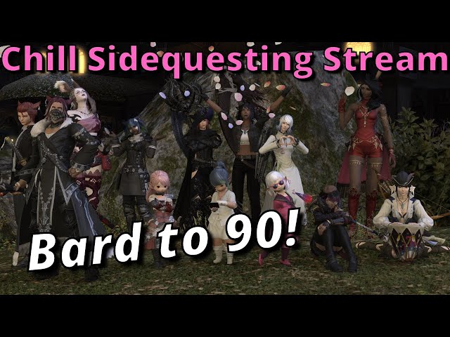 Finishing Bard Leveling and doing a Role Questline! On Materia! FFXIV Hangout Sidequesting Stream