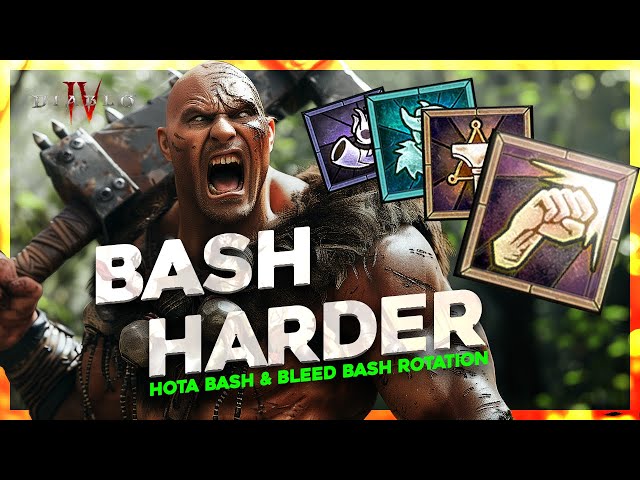 Diablo IV Get more damage with Bash - HOTA Bash & Bleed Bash rotation Guide