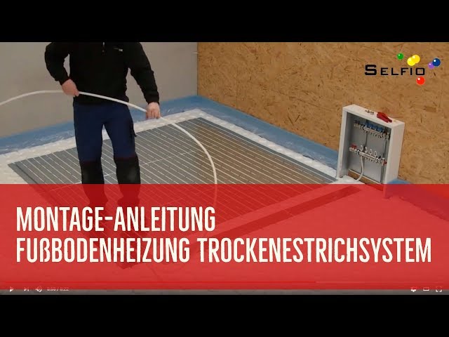 Selfio Fußbodenheizung Trockenestrichsystem / Trockenbau verlegen - ideal für Heimwerker