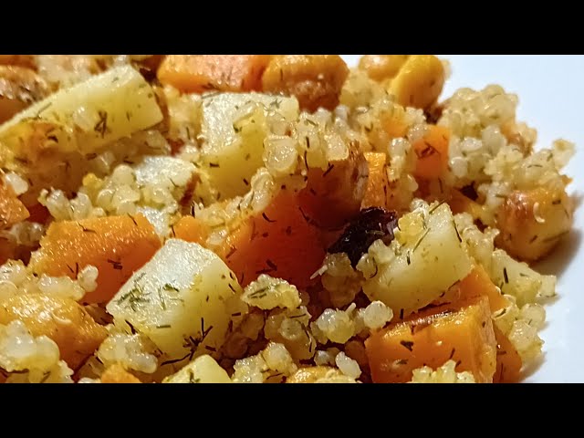 Salada de Quinoa com Raízes e Molho de Aneto #macrobiótica #receitasveganas