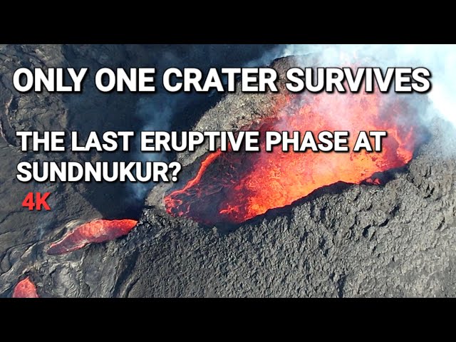 We expect eruption at new location on Reykjanes! Sundhnukur event coming to an end! One crater left.