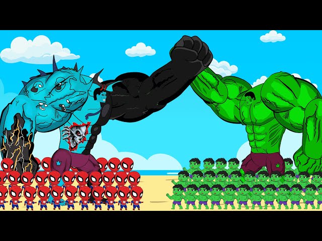 Team Hulk, Superman, Spiderman Vs GIANT - HULK DEVIL : Evolution Mystery | SUPER HOT MOVIES - FUNNY