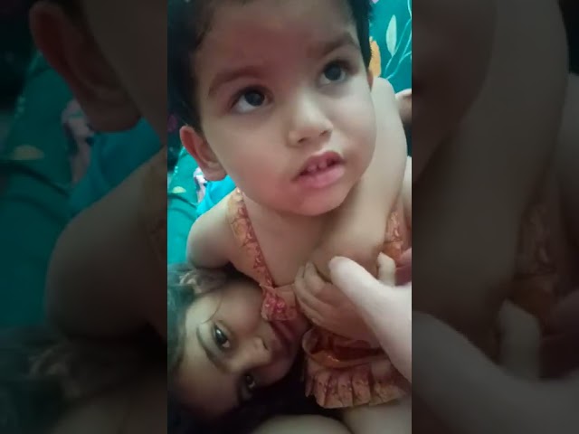 little girl protects elder sister funny video cutest baby girl #kidsvideo #funnyvideos
