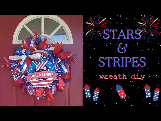 STARS AND STRIPES WREATH | RUFFLE METHOD| PATRIOTIC WREATH DIY