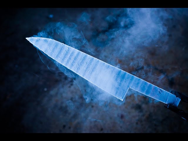 Making sub zero chef knife from razor steel at −196°C