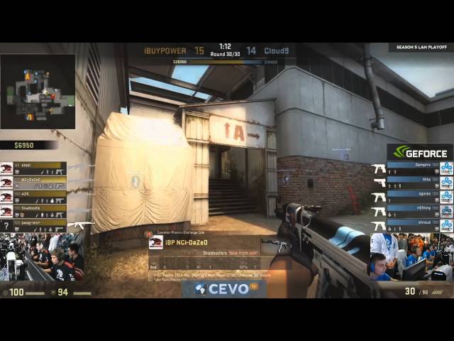 Insane force-buy by Cloud9 and Shroud in CEVO finals 15-14 against IBP