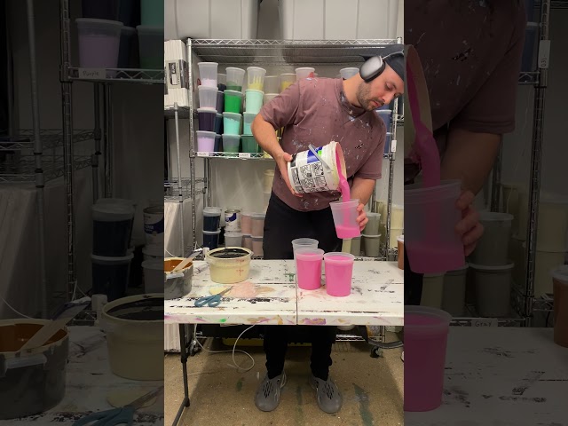 Paint Mixing ASMR Pink Paint