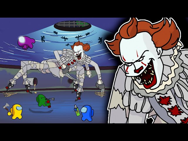 AMONG US Crewmates vs. PENNYWISE Clown - Animation