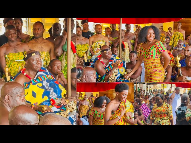 Wow 🤩!: Lady Julia Osei Tutu and Beautiful Children joins the 5th Akwasidae Celebration