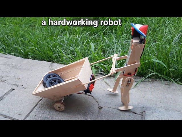 how to make a robot that pushes a cart at home. cart ride funny moments