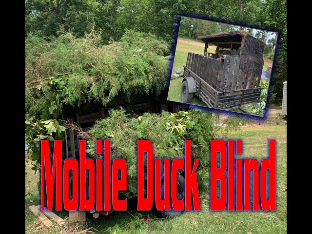 Mobile Duck Blind. Duck blind trailer. Cheap Pallet Duck Blind
