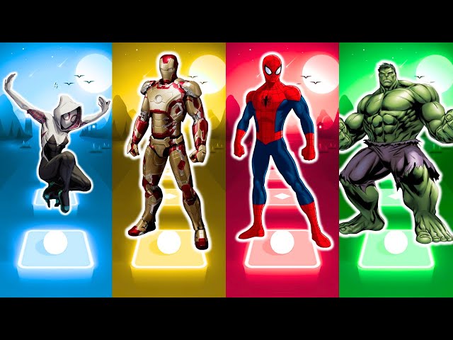 ULTIMATE Stream 3, SpiderGwen vs Doctor Strange vs GhostRider vs SpiderMan, Tiles Hop SuperHero