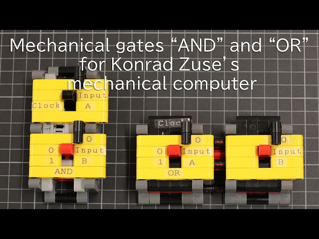 Mechanical logic gates "AND" and "OR" for Konrad Zuse's mechanical computer Z1 #2 / LEGO