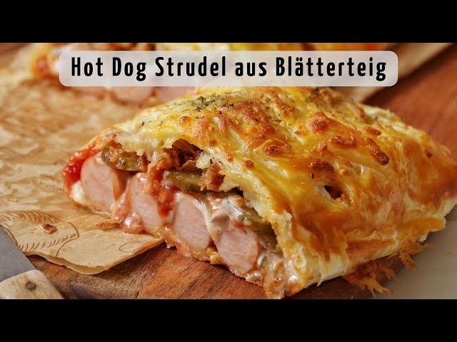 Rezept: Hot Dog Strudel im Blätterteig (Hot Dog Zopf/Hot Dog Rolle) Fingerfood, das schmeckt!