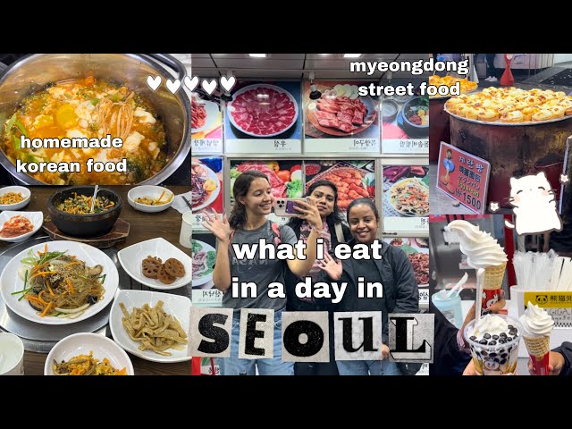 what i eat in a day in SEOUL💓 myeongdong street🛍️ cooking at home in korea🔐🍦