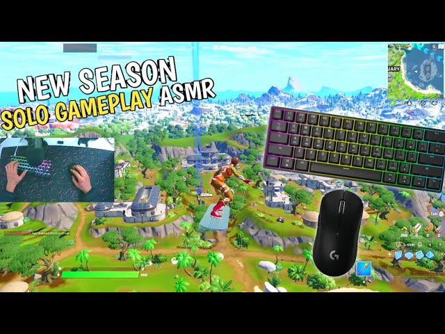 GK61 And Logitech G Pro Wireless 🤩 Brown Switches Chill Keyboard Fortnite New Season Gameplay! 🎧