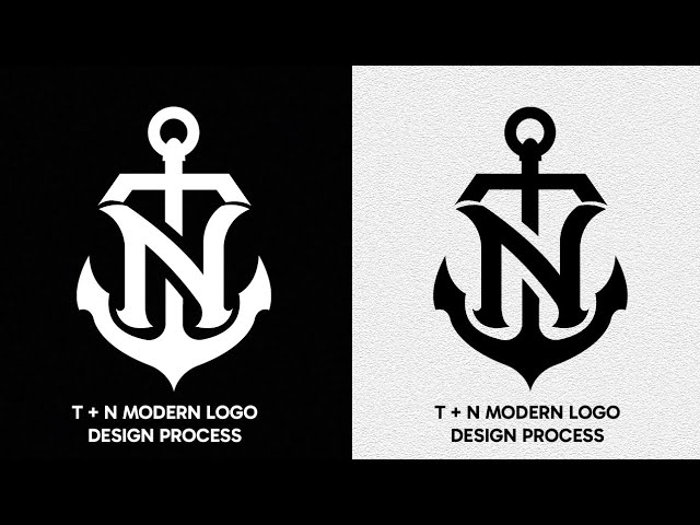 T + N Modern Logo Design Process | Illustrator Logo Design Tutorial | Logo Design with Pen Tool#logo