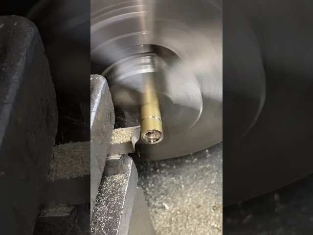 Brass Piece Cuttoff in Perfect Skill #machine #mechanical #manufacturingprocess #satisfying