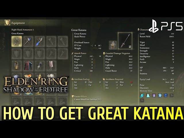How to Get Great Katana Elden Ring Great Katana| Elden Ring Great Katana Location |Elden Ring Katana