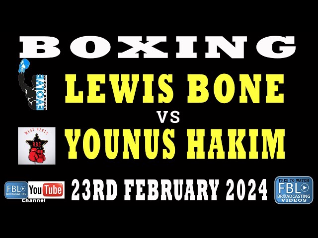 Boxing. Lewis Bone vs Younus Hakim. Amateur Boxing. #Boxing #boxingvideos. 23/02/2024. FREE