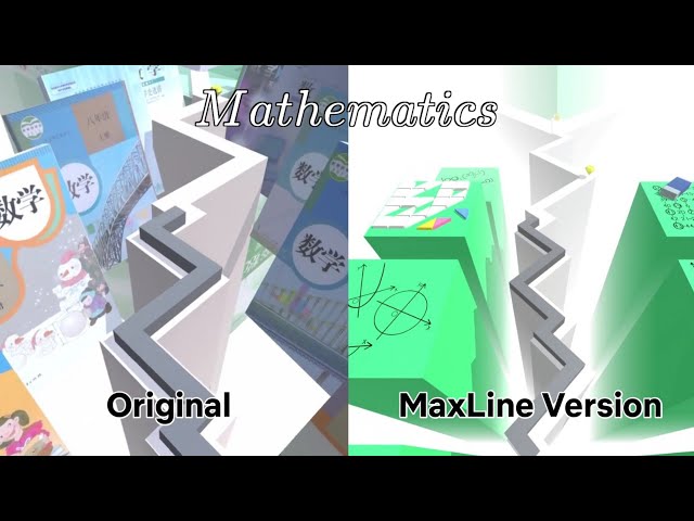 Dancing Line Fan-made - The Mathematics (Original vs MaxLine Version) (by LiGaYb a.k.a HeZnTm)