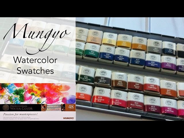 Mungyo Watercolor Set 48 - Swatches