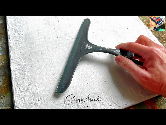 How to Create Textured Minimalist Abstract Paintings with Acrylics: DIY Art Demonstration