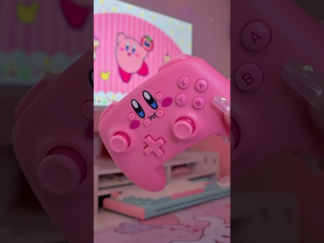 New Kirby Switch Controller💗 #kirby #nintendoswitch #kawaii #gamer