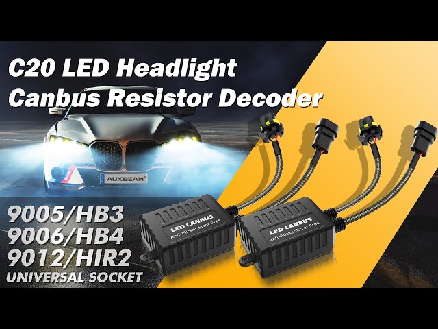 How to Connect 9005/9006/9012 C20-Model Decoder-Pro Enhanced LED Headlight Bulbs CANBUS Decoder