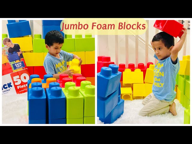 IBRICK 50 Pieces Jumbo Foam Blocks | Unboxing | Kids Palytime