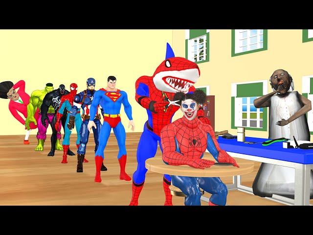 Spiderman challenge to create a beautiful hair style or error vs joker |Game GTA 5 superheroes funny