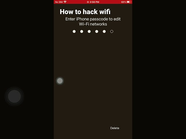 How to hack wifi in iphone