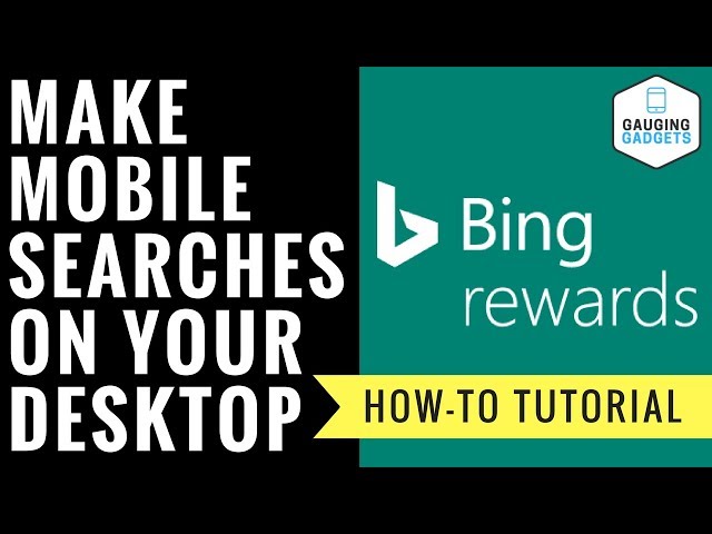 Make Mobile Microsoft Rewards Searches on a Desktop PC - Bing Rewards Tutorial