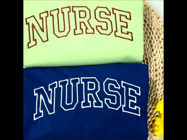 Custom Embroidered Nurse Sweatshirt, Personalized Nurse Gifts