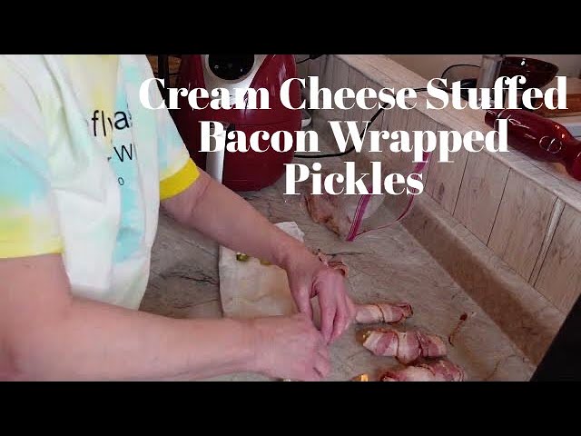 Bacon Wrapped Pickle Spears | Air Fryer