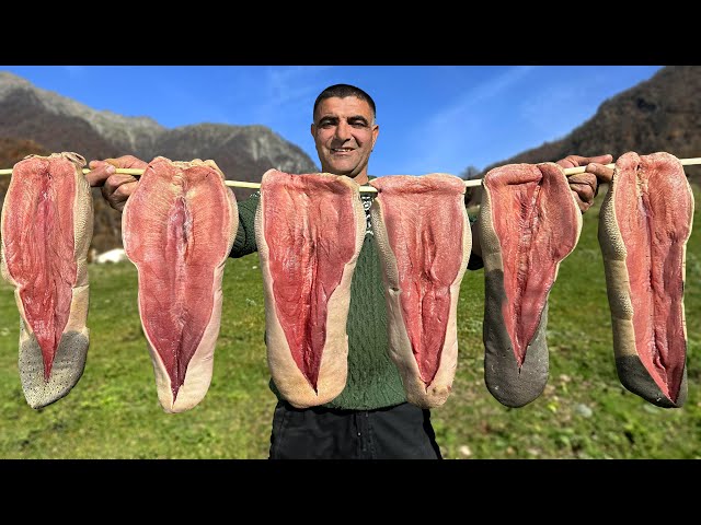 Cooking Beef Tongues In The Mountains According To A Family Recipe! Life in the Village