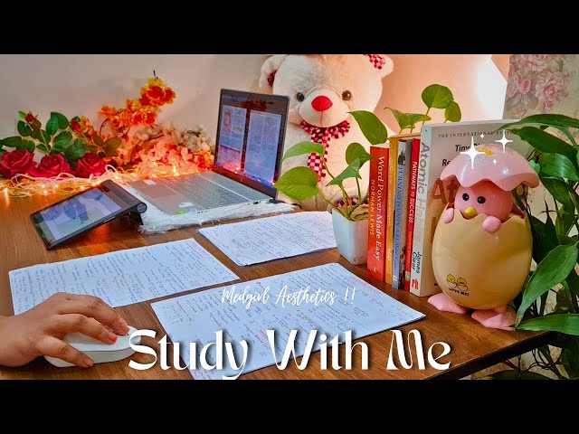 12 HOUR ☘️ Study with me LIVE ☕ calm cozy ambience🩺POMODORO🔥Real-time study #Medgirl