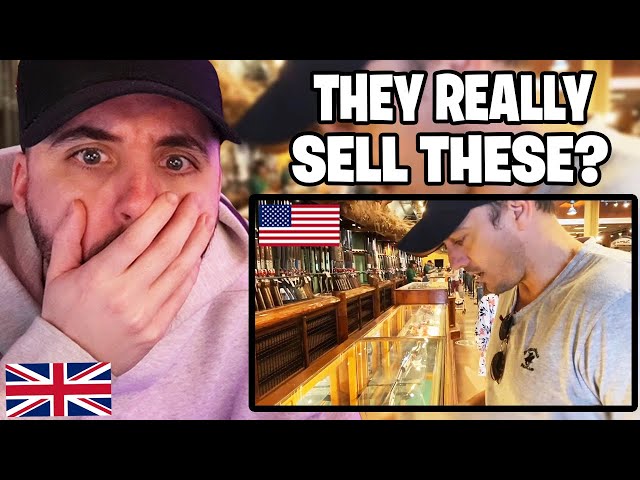 Brit Reacts to Cuban Visits Bass Pro Shop & SEEING GUNS for First Time!