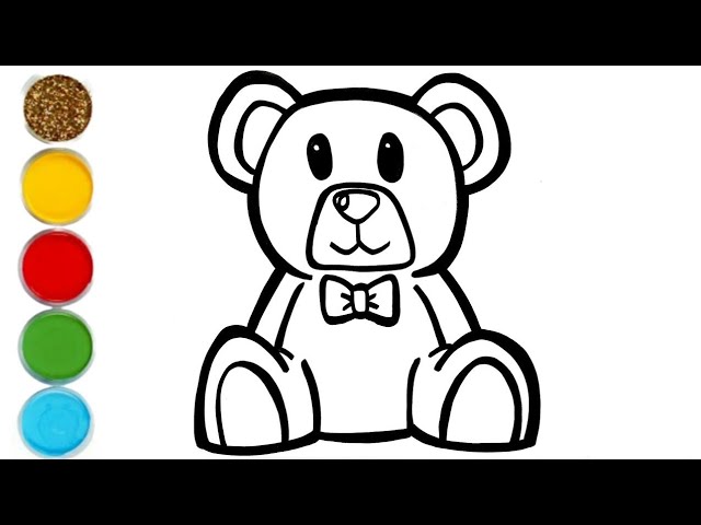 Drawing and Coloring a Cute Teddy Bear Drawings|How to Draw the Cutest Teddy Bear with a Easy Steps.