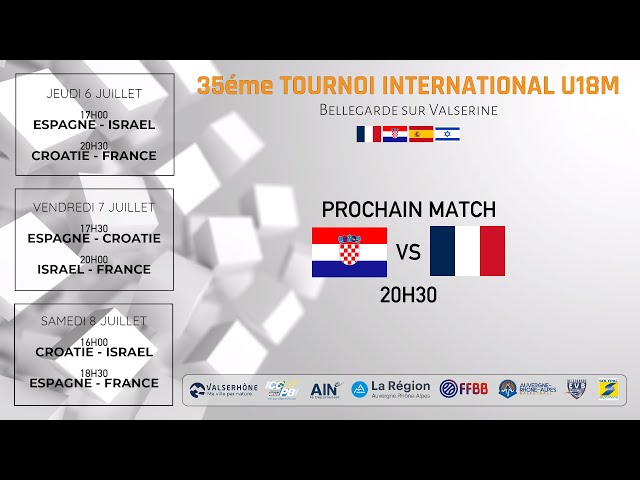 [LIVE] U18 M - Tournoi de Bellegarde 2023 - Croatie vs France