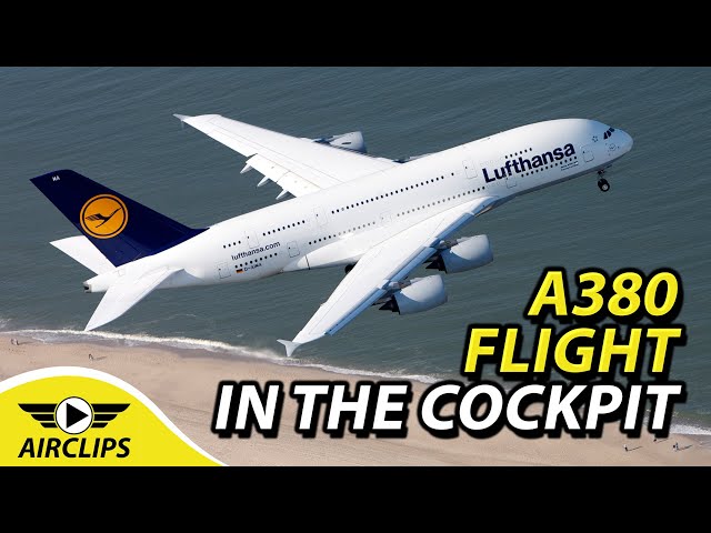 Giant of the Skies: Lufthansa A380 ULTIMATE COCKPIT MOVIE Munich - Hongkong!!! [AirClips]