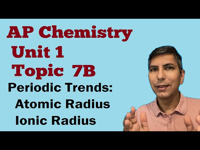 Periodic Trends: Atomic Radius & Ionic Radius - AP Chem Unit 1, Topic 7b