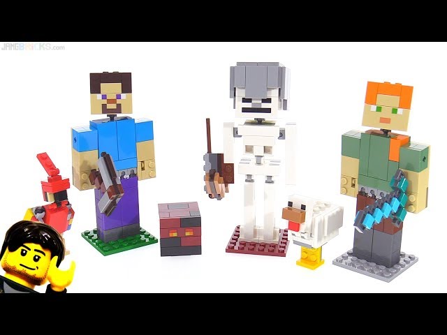 LEGO Minecraft BigFigs Series 1: Steve, Alex, Skeleton reviewed! 21148 21149 21150