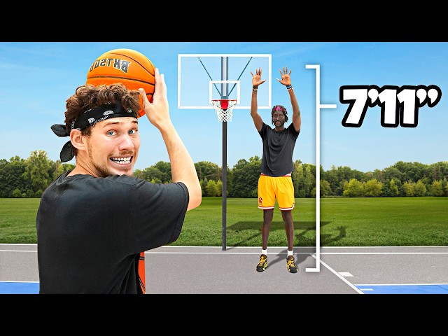 I Took 100 Shots vs World's Tallest Basketball Player and Scored ___