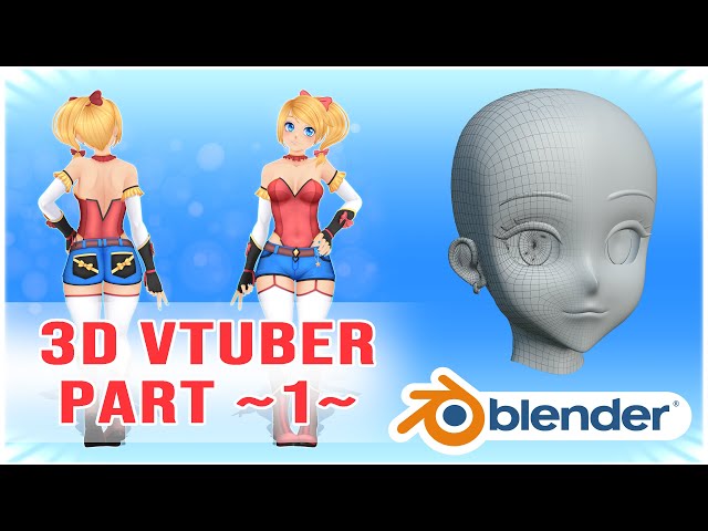[Blender 3D] [VTuber] Full Model Creation Timelapse - FustyLugsVR (Part 1 - Face / Head)