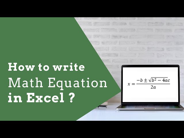 How to write math or chemistry equation in EXCEL #spreadsheet?