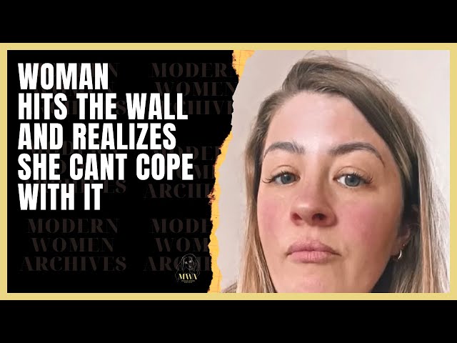 Woman Hits The Wall And Starts To Feel Sick. Modern Woman Realizes The Wall Is Undefeated