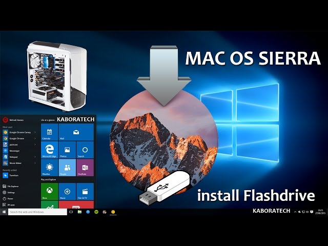 Create Mac OS Sierra Flashdrive from Windows 10