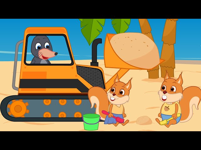 Веверица Брајди Српско - Играње на пјесковитој плажи - цртани филм за децу